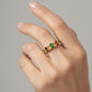 21k Gold Multi-Color Stone RIng