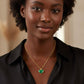 18k Gold Malachite Heart Necklace