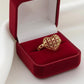 18k Gold Heart Money Ring