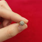 18K Real Gold Silver Chain Swarovski Ring