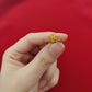 18K Real Gold Orange Swarrovski Chain Ring