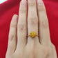 18K Real Gold Orange Swarrovski Chain Ring