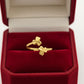 18k Gold 2 Flowers Ring