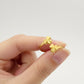 18k Gold 2 Flowers Ring