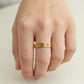18K Real Saudi Gold Roman Number Ring