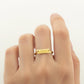 18K Real Saudi Gold Vertical Ring 139