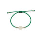 18K Real Gold Flower Lucky Charm Bracelet
