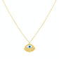 18K Real Gold Evil Eye With Round Hangings Necklace