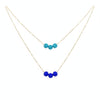 18K Real Gold Double Layer Swarovski Necklace