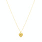 18K Real Gold Double Heart St Necklace