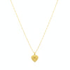 18K Real Gold Double Heart St Necklace