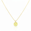 18K Real Gold Rose Flower Necklace
