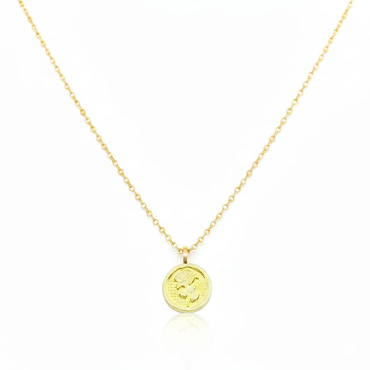 18K Real Gold Rose Flower Necklace