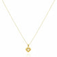 18K Real Gold Plain Heart Necklace