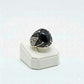 925 Silver Oval Black Stone Ring