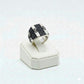 925 Silver Black Dot Ring