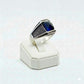 925 Silver Shade Blue Stone Ring