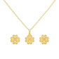 18k Gold 4 Heart Lines Jewelry Set