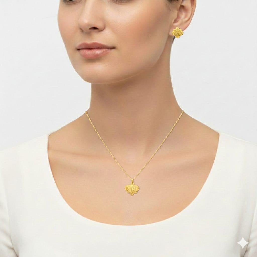 18k Gold Birdfly Jewelry Set