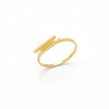 18K Real Saudi Gold Vertical Ring 139