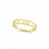 18K Real Saudi Gold Roman Number Ring