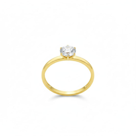 18k Gold Minimalist Stone RIng