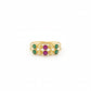 21k Gold Multi-Color Stone RIng