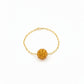18K Real Gold Orange Swarrovski Chain Ring