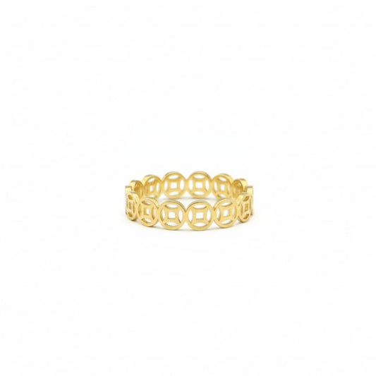 18k Gold Money Ring