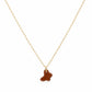Necklace with a brown pendant on a white background