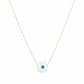 18k Gold Mother of Pearl Evil Eye Necklace