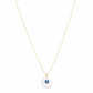 18k Gold Shell Evil Eye Necklace