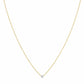 Gold chain necklace on a white background
