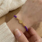 21K Gold Multi Color Thread Adjustable Coin Bracelet