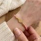 21K Gold Multi Color Thread Adjustable Coin Bracelet
