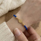 21K Gold Multi Color Thread Adjustable Coin Bracelet