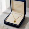 18k Gold Heart Stripe Necklace