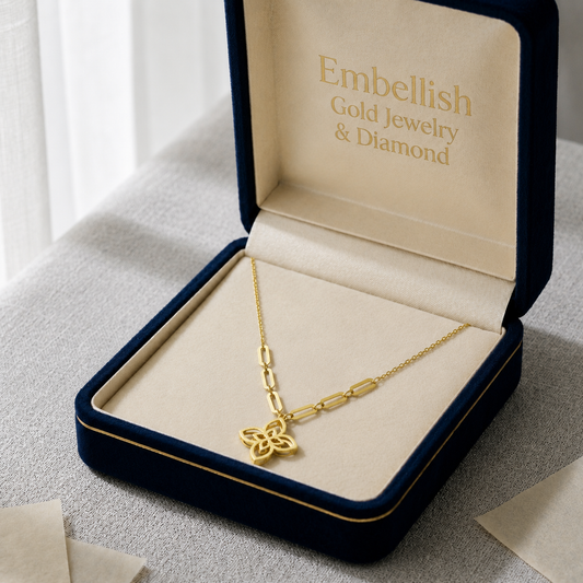 18k Gold Robert with Paperclip Necklace