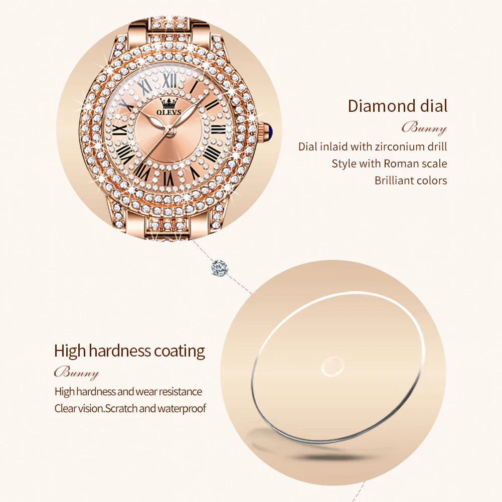 OLEVS 9943 Original Diamond Watch for Women