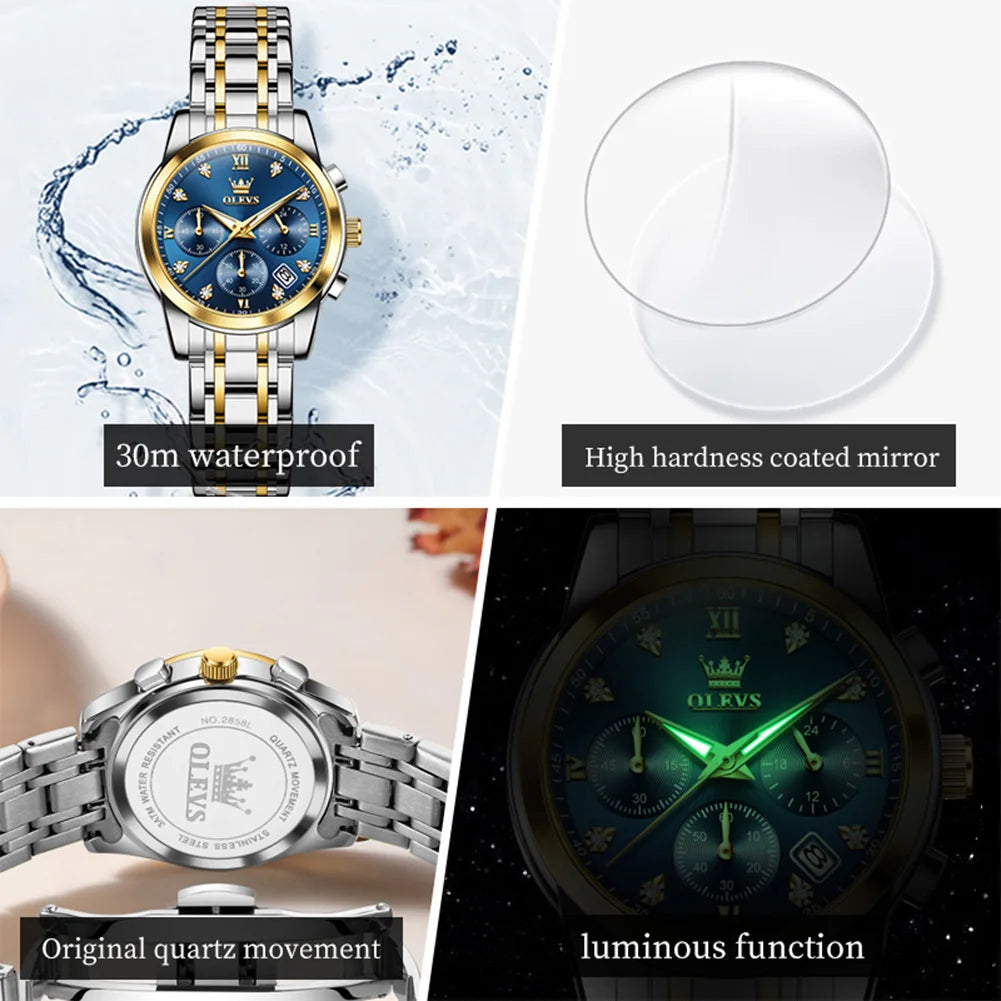 OLEVS 2858 Original Quartz Watch for Ladies