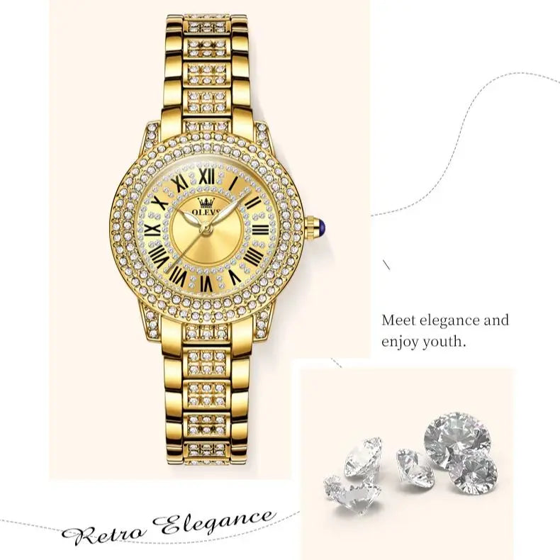 OLEVS 9943 Luxury Diamond Women Watch