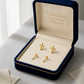 18k Gold Bubble Cross Earrings