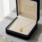 18K Real Gold Plain Cut Necklace
