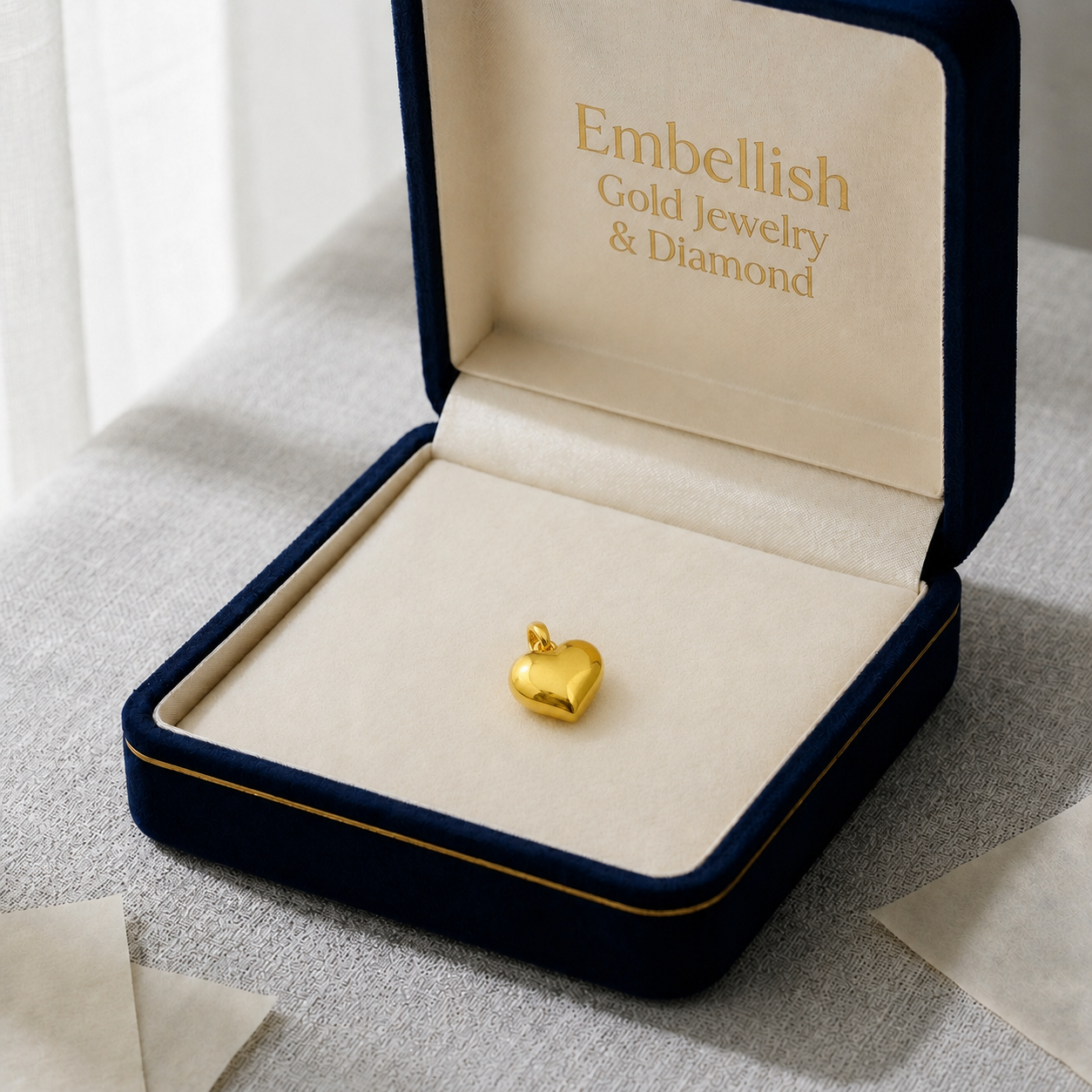 18k Gold Love Heart Pendant