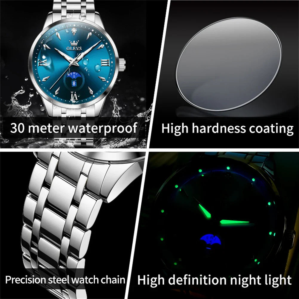 OLEVS Moon Phase men's watches