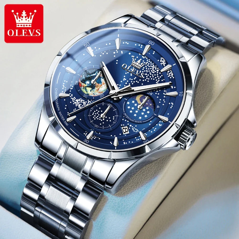 OLEVS 5538 Steel Strap Men's Watch