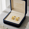 18K Real Gold Maze Earrings