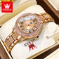 OLEVS 9943 Luxury All Diamond Original Quartz Watch for Women