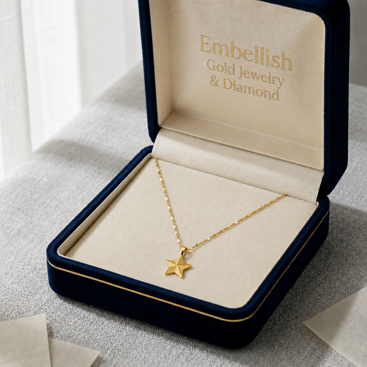 18K Real Gold Super Star Necklace