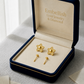18K Real Gold  Star Dot Earrings